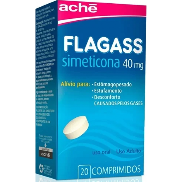 FLAGLASS SIMETICONA 40MG 20 COMPRIMIDOS